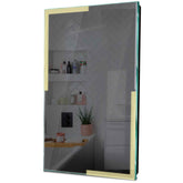 Specchio LED Verticale | Controllo tramite interruttore a muro | Luce bianca calda - Reyze Serie Edge Modello 2